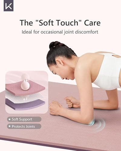 KEEP Yoga Mat 7mm Thick Non Slip - Extra Cushion TPE Exercise Mat for Home Workout & Pilates, Eco Friendly Knee Protection, 72"x24" Large Fitness Mat with Carrying Strap thumbnail 6