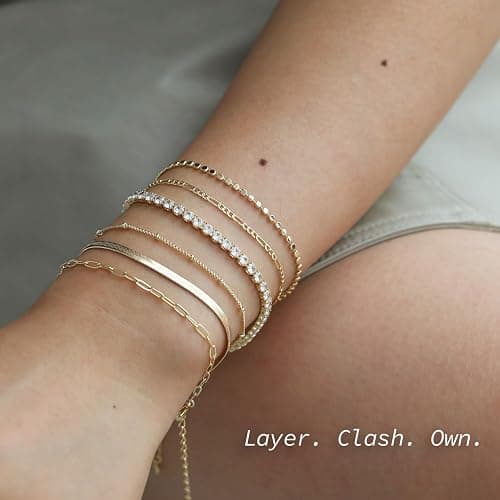 6 Piece Gold Bracelets thumbnail 4