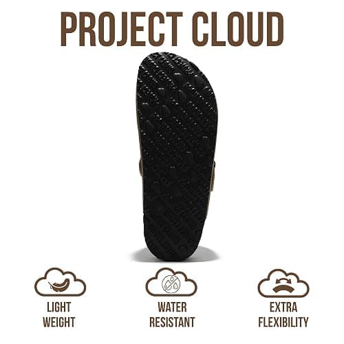 Project Cloud 100% Genuine Leather Footbed Clogs for Women - Memory Foam Arch Support Slippers for Women - Trendy Slip-ons Women's Mules & Clogs Sandals thumbnail 5