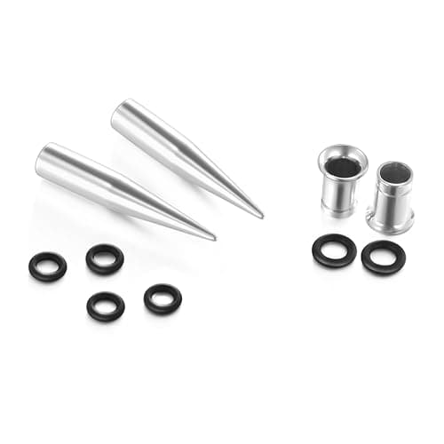 vcmart 14G-00G 36 pcs Ear Gauges Stretching Kit Tapers Plugs Eyelets Implant Grade Steel thumbnail 3
