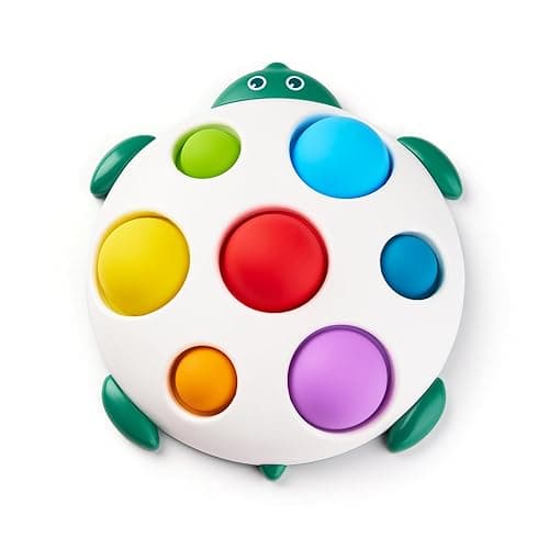 LiKee Fidget Popper Sensory Baby Toys for 10+ Months, Montessori Busy Toy for 1 2 3 Years Old Toddlers Push and Popping Bubbles Fine Motor Skill, Travel Toys for Kids Ages 1-3 Stress Relief (Turtle) - Turtle
