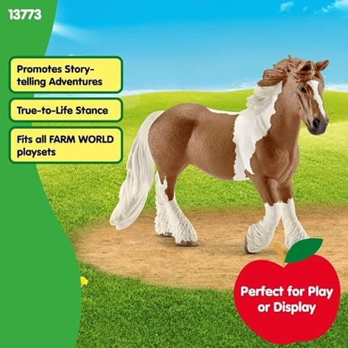 Schleich Farm World Realistic Tinker Mare Horse Figurine - Highly Detailed and Durable Farm Animal Toy, Fun and Educational Play for Boys and Girls, Gift for Kids Ages 3+ thumbnail 6