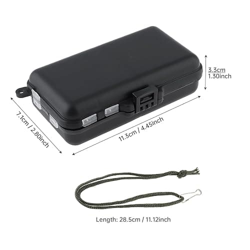 Mini Fishing Tackle Box, Small Fishing Accessories Storage, Double-Layer Lure Accessories Box, 9 Compartments (4.5 x 2.6 x 1.3 inch) thumbnail 2