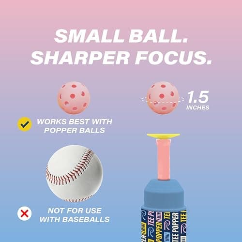 Bandit Sports Coach RAC Tee Popper Mini, Hitting Tee for Perfect Swings, Batting Machine for Practicing Hitting Without a Pitcher Blue thumbnail 5