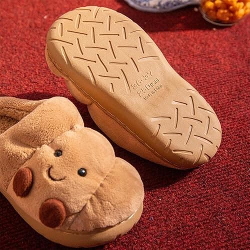 Layheld Croissant Fuzzy Slippers Women Open Back& Closed Back Cute House Shoes 1.4” Y2k Aesthetic Warm Non-Slip Indoor Fluffy Slippers thumbnail 7