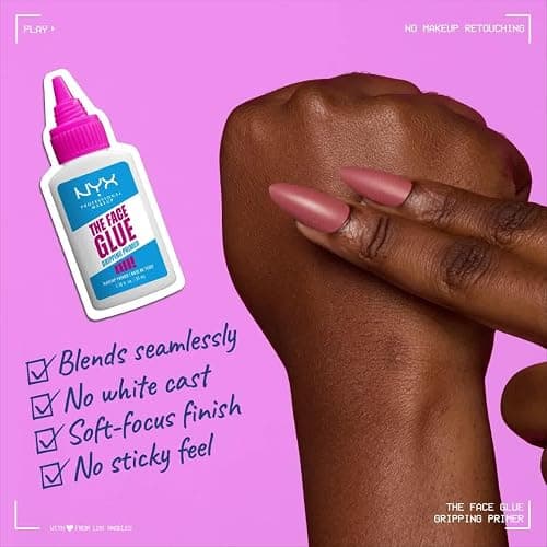 NYX PROFESSIONAL MAKEUP The Face Glue Gripping Primer, Hydrating Makeup Primer with Up To 24HR Wear, Vegan & Cruelty Free thumbnail 3