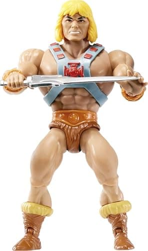 ​Masters of the Universe Origins Action Figure He-Man 5.5 Inch 1980s Motu TV Hero Toy, Detailed Design with Harness, Sword, Axe & Shield thumbnail 6