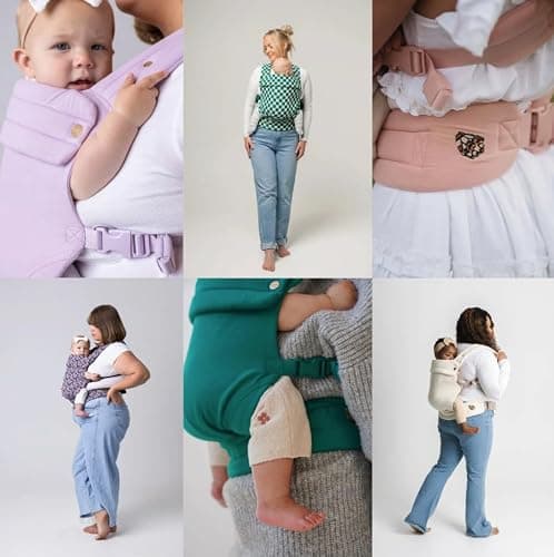 Mabē Monarch Ergonomic Baby Carrier – Premium Cotton Soft Structured Newborn to Toddler Carrier with Hip-Healthy Design, 3 Carry Positions (7-35lbs), Lightweight & Breathable, (Evergreen) thumbnail 6