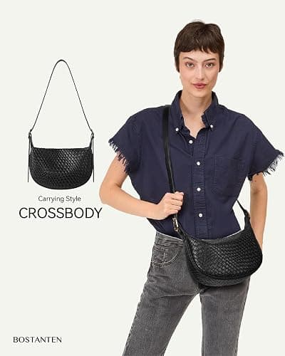 BOSTANTEN Purses for Women Small Crossbody Bags Crescent Shoulder Bag Hobo Handbag with Adjustable Strap thumbnail 2