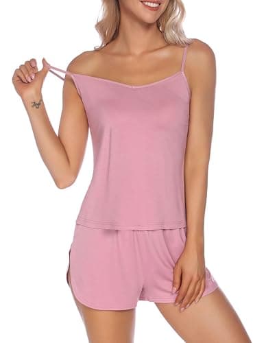 Senert Sexy Pajamas for Women Sleepwear Sexy Lingerie V Neck Pjs Cami Shorts Set Nightwear S-XXL thumbnail 5