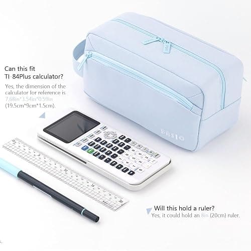 HVOMO Big Capacity Pencil Case Pen Pouch Holder Bag Large Storage Art Supply Marker Durable Stationery School Office Desk Organizer Portable for Kids Teen Student Girls Boys Adults（Blue） thumbnail 3