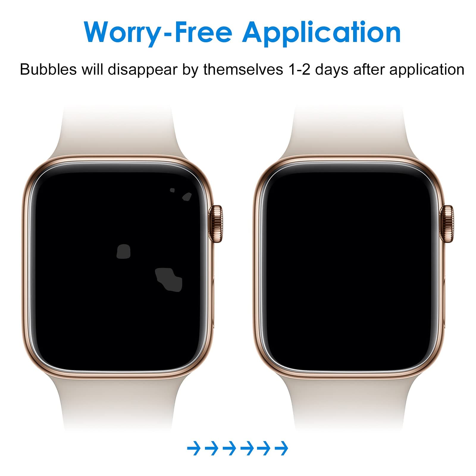 JETech Screen Protector for Apple Watch SE 3/2/1 (2025/2022/2020) / Series 6 5 4 40mm, TPU HD Clear Full Coverage Film, 3-Pack thumbnail 3