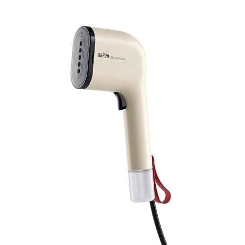 Braun QuickStyle 3 GS3012BG, kompakter und leichter Steamer, Dampfglätter mit schneller Aufheizung, Dampf 20 g/min, abnehmbarer 70 ml Tank, hitzebeständige Tasche, 1100W, Beige - Image 1