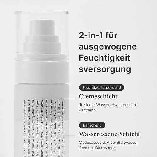 Dr.Althea 345 Relief Cream Mist | Feuchtigkeitsspendender Gesichtsspray mit Reisextrakt | Beruhigende Pflege für empfindliche Haut | Vegane koreanische Hautpflege (100 ml, 1er Pack) thumbnail 5