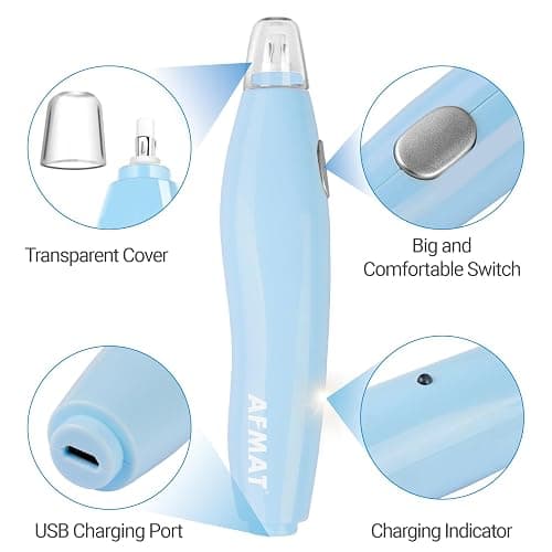 AFMAT Electric Eraser, with 140 Refills, Rechargeable Pencil Eraser for Artist, Electric Erasers for Drafting, Drawing, Painting, Sketching, Architectural Plans, Detailer Tool EE04(Light Blue) thumbnail 6
