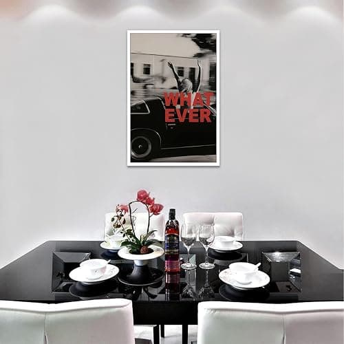 Vintage Black And White Canvas Poster Both Hand Out Of Car Window Woman Wall Art Trendy Feminist Aesthetic Photography Pictures Painting For Living Room Bedroom Bar Cart Wall Decor 12x16in Unframed thumbnail 7