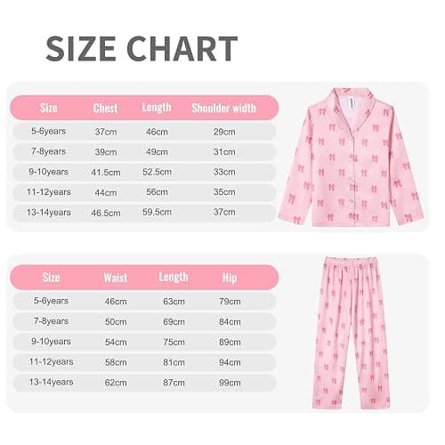 Ewbob Girls Silk Satin Pyjamas Set Short Sleeve Button-Down Kids PJs Breathable Soft Nightwear Children Sleepwear Age 5-14 thumbnail 6