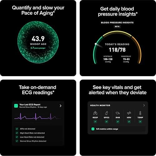WHOOP 5.0/MG Activity Tracker - 12 Month Membership - Health and Fitness Wearable – 24/7 Activity and Sleep Tracker, Personalized Coaching, Menstrual Cycle Insights – 14+ Days Battery Life thumbnail 2