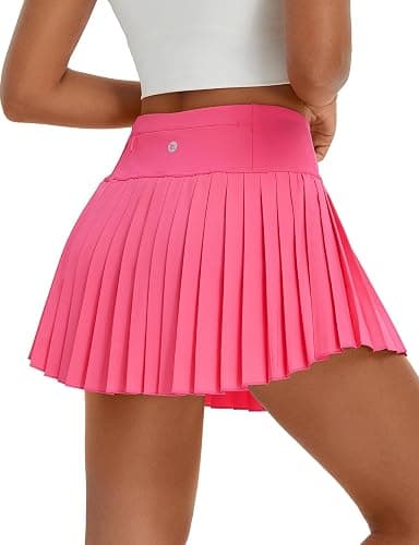 baleaf Frauen Plissee Tennis Röcke Athletische Golf Skorts Röcke mit Shorts Taschen für Laufen Workout Sport Tennisrock Tasche - Image 1