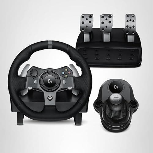 Logitech G920 Driving Force Racing Wheel and Pedals, Force Feedback + Logitech G Driving Force Shifter - Xbox Series X|S, Xbox One and PC, Mac - Black thumbnail 8