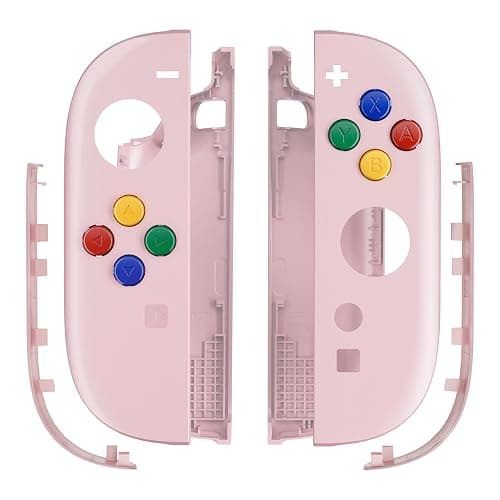 eXtremeRate Replacement Shell Buttons for Joycon 2, Housing Faceplate Case + Decorative Strips + ABXY Direction Keys + Tools for Nintendo Switch 2 Controller - Essence Version - Cherry Blossoms Pink - Image 1
