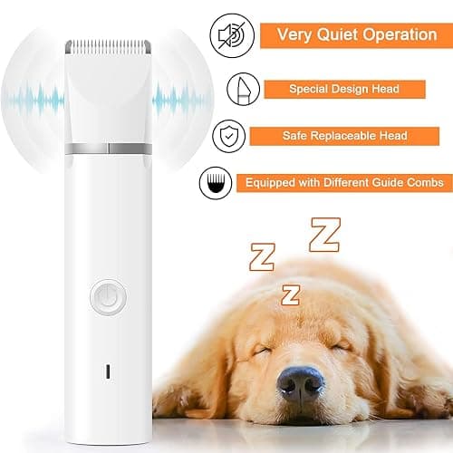 Veeconn Dog Clippers Grooming Kit Hair Clipper-Low Noise Paw Trimmer- Rechargeable - Cordless Quiet Nail Grinder Shaver for Cats and Other Pets thumbnail 2
