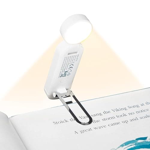 VAVOFO USB Rechargeable Bookmark Reading Light, Blue Light Blocking Amber LEDs for Bedtime Reading - Clip On, 9 Lighting Modes thumbnail 2