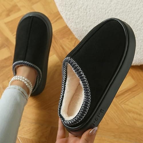 Générique Chaussons d'Hiver Fourrés, Pantoufles Maison Douces pour Femme & Homme, Chaussons d'Intérieur Confortable Antidérapants et Respirants avec Laine Chaud pour la Maison thumbnail 4