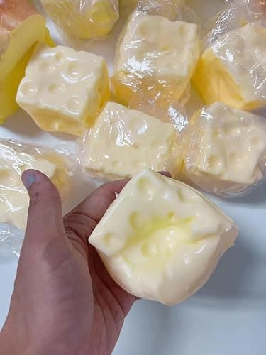 Realistic Swiss Cheese Squishy Toy – Dough Texture Stress Relief Fidget Toy for Adults, Anxiety Relief Sensory Tool, Unique Desk Decor, Not Edible-1PC thumbnail 6