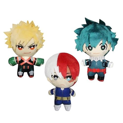YLQANONG MHA Midoriya Izuku Anime Pillow Figure Pendant Todoroki Shouto Soft Pillow Cushion MHA Anime Figures 5.91IN thumbnail 3