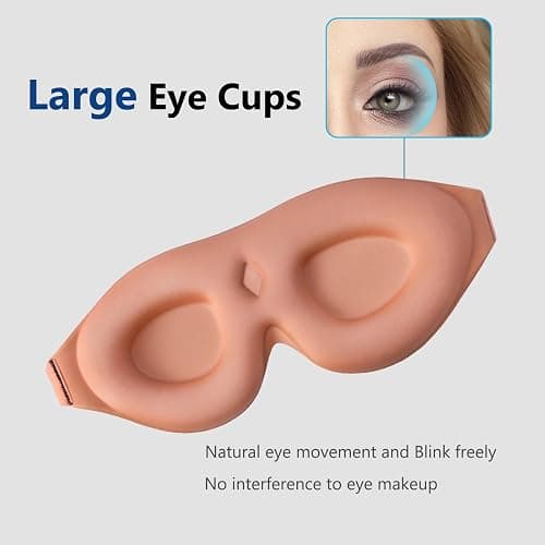 ALASKA BEAR 100% Blackout Sleep Mask for Women and Men, Vacuum-Sealed, Dusty Pink thumbnail 4