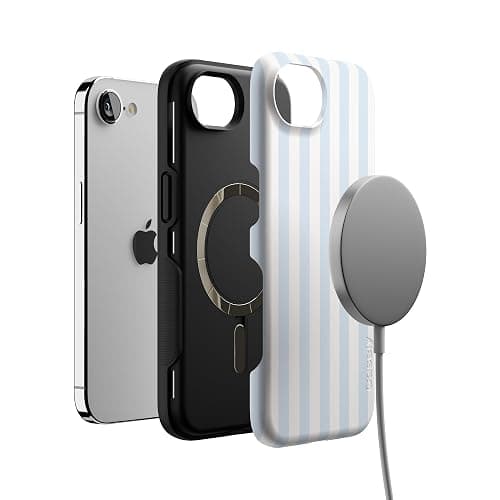 Casely iPhone 16e Case | Blue Stripes | Sunday Best | Compatible with MagSafe | Bold Protective Design thumbnail 4