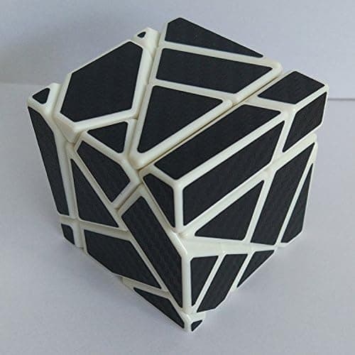 CuberSpeed Ghost 3x3 White with Black Sticker Magic Cube 3x3 Ghost White 3x3x3 Speed Cube Black Sticker thumbnail 3
