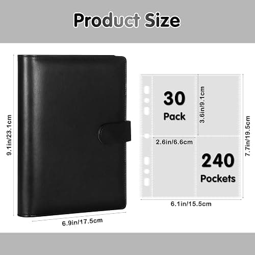 A5 Kpop Photocard Binder with 30 Pack 4-Pocket Card Pages, 6 Ring A5 Binder Card Collector Album with 240 Card Slots,PU Leather Binder Cover with Magnetic Buckle Closure for Organizing Trading Card thumbnail 3