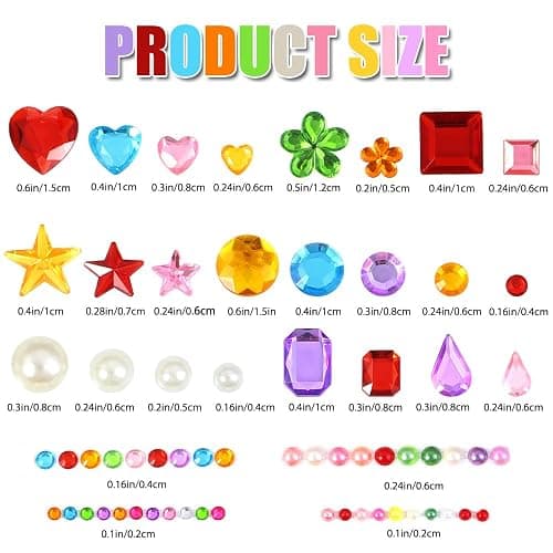 JOLCEEY 3034pcs Gem Stickers, Rhinestone Self Adhesive Gems, Stick on Gems Jewel Stickers Sticky Gems for DIY Crafts Gluing thumbnail 3
