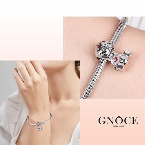 GNOCE Voodoo Doll Pendant Charm 925 Sterling Silver Dangle Bead Charms For Women Bracelet/Necklace Halloween Gifts For Wife (color-8) thumbnail 5