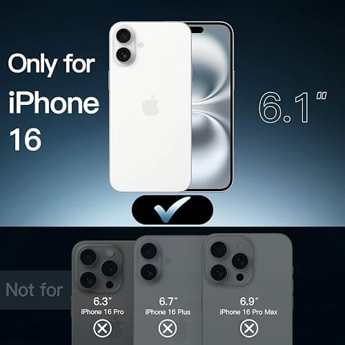 JETech Case for iPhone 16 6.1-Inch, Non-Yellowing Shockproof Phone Bumper Cover, Anti-Scratch Clear Back (Clear) thumbnail 2