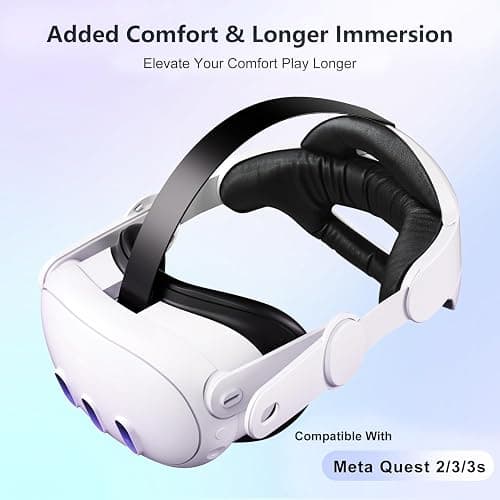 Saqico Head Strap for Meta Oculus Quest 2/3/3s, 3-in-1 Adjustable Halo Headband, Replacement for Elite Strap, Enhanced Comfort Gaming Immersion VR Accessories Compatible with Oculus/Meta Quest 2/3/3s thumbnail 2