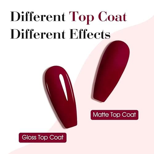 CANNI 6 Colors 9 ML Hema-Free Dark Red Gel Polish Set, Deep Cherry Red Burgundy Gel Nail Polish Blood Wine Red Color Kit, Soak Off LED Nail Gel Manicure Kit DIY at Home Salon Gifts thumbnail 7