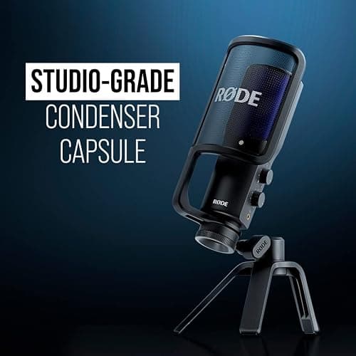 RØDE NT-USB+ Professional-Grade USB Microphone for Recording Exceptional Audio Directly to a Computer or Mobile Device , black thumbnail 7