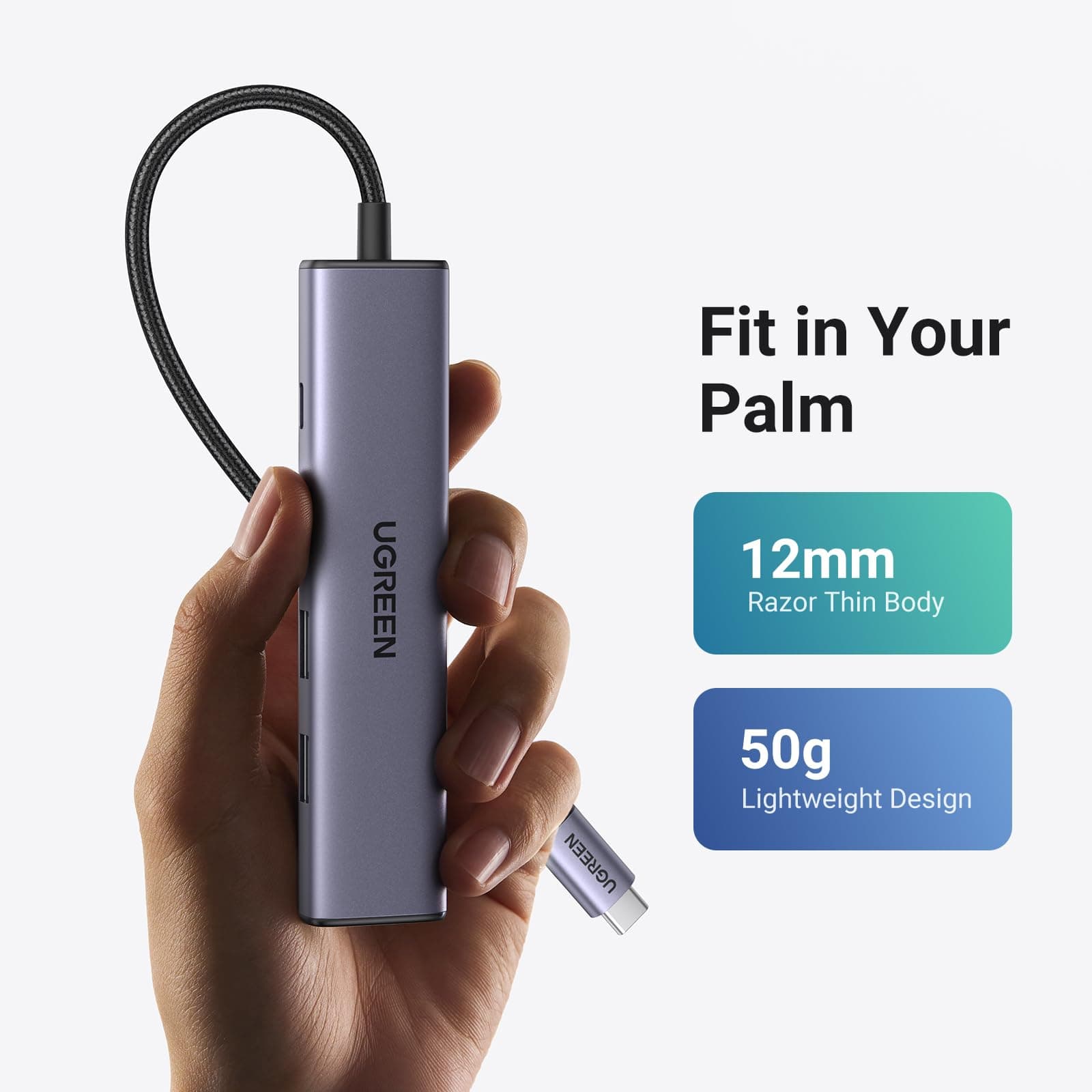 UGREEN Revodok 105 USB C Hub, 5 in 1 Multiport Adapter with 4K 30Hz HDMI, 100W Power Delivery, 3 USB A Data Ports, Type C Dongle for PC, Laptop Compatible with MacBook, iPad, iPhone 17/16/15 Pro Max thumbnail 6