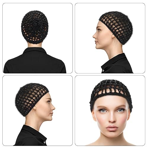 WLLHYF Wig Cap Thick Long Hair Caps Adjustable Net Mesh Braided Weaving Making Crochet Sew Weave Fishnet Grip Headband thumbnail 3