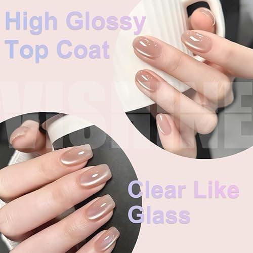 Vishine Top Coat- 15ML No Wipe Top Coat Gel Nail Polish High Gloss Shine Finish Long Lasting Home DIY Professional Manicure thumbnail 6