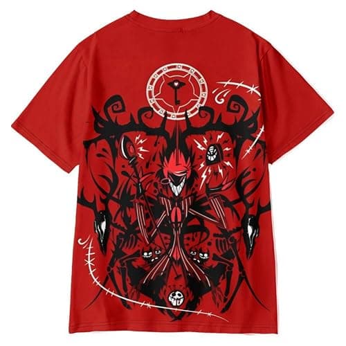 Lkmieos Alastor Cosplay Shirts Crew Neck Short Sleeve T Shirts Printed Tees Unisex Shirt thumbnail 5