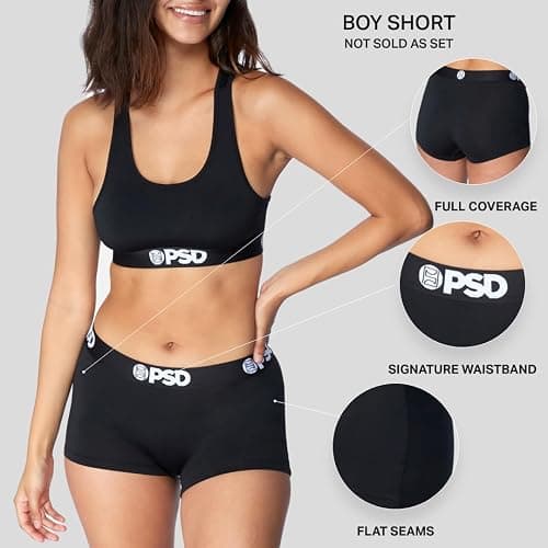 PSD Women's Angelica & Susie Boy Shorts, Blue, S thumbnail 5