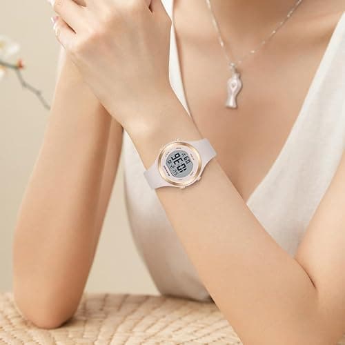GOLDEN HOUR Waterproof Sport Women's Digital Chronograph Silicone Strap Watch thumbnail 6