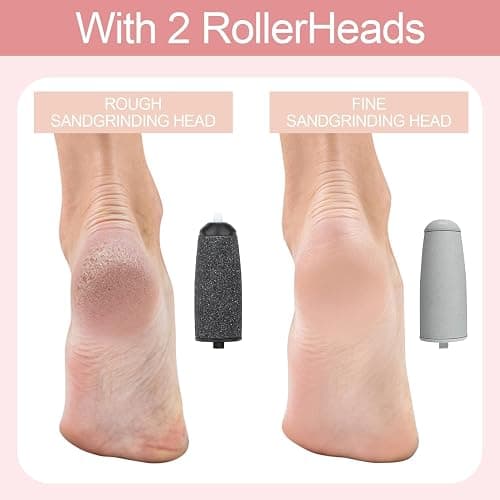 LQT® Electric Foot File – Rechargeable Callus Remover for Hard, Cracked Skin – at-Home Pedicure Kit for Smooth Feet (Men & Women) (Pink) thumbnail 6
