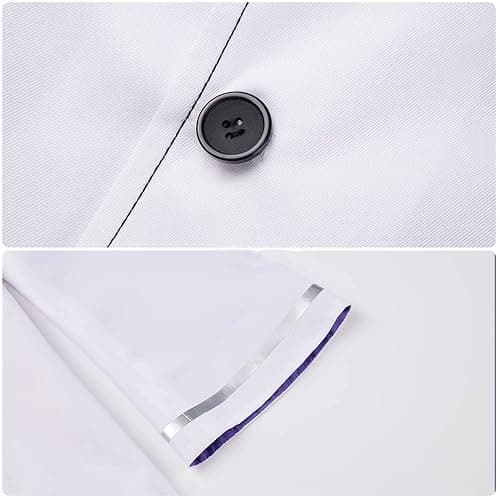 AIUKAKP Men Costume Outfit White Men Costume Uniform Jacket Halloween thumbnail 7