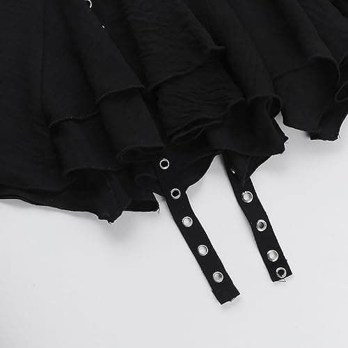 Sunidol Women's Y2K Gothic Punk Skirt High Waist Plaid Pleated Skorts Ruffles Fairy Grunge A-Line Skater Skirts thumbnail 5