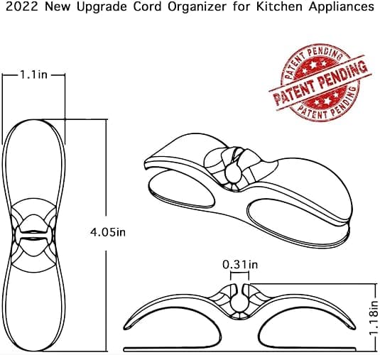 AFunCrafter Cord Organizer for Kitchen Appliances - 3 PCS Stick On Cable Wrapper Holder Winder Keeper, Power Wire Management Wrap Hook Clip for Kitchenaid Mixer, Home Gadget Accessories thumbnail 3